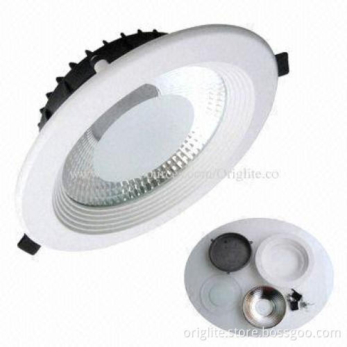 LED Downlight, 85-245VAC, 18W LIFUD Power, Bridgelux Chip, SMD LED5730, 3-year Warranty, PC Cover